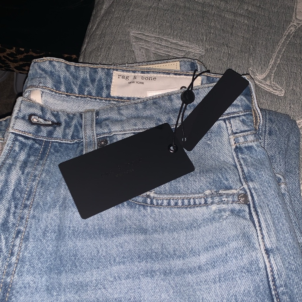 rag & bone Logan Distressed Mid Rise Wide
Leg Jeans Color: Ludlow size 30&31 - Picture 12 of 13